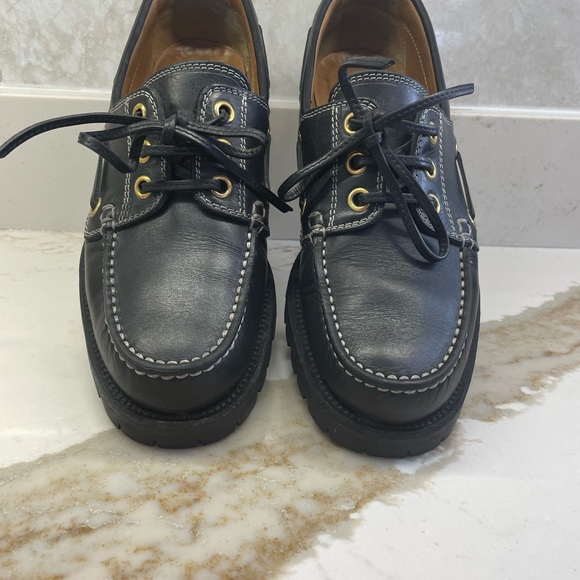 GUCCI men’s deck leather shoes size US 9 1/2 with box - Picture 6 of 6